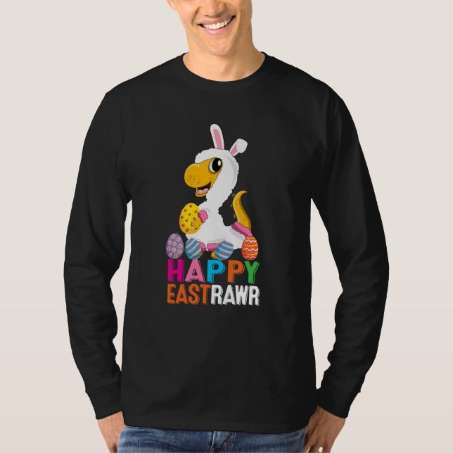 Camiseta Dinosaur Easter Day Eggs cellent Happy East Rawr r (Anverso)