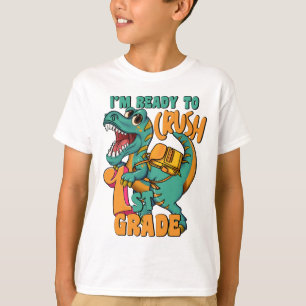 Camiseta Dinosaur Estoy Listo para Aplastar 1er Grado 