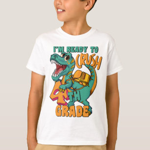 Camiseta Dinosaur Estoy Listo para Aplastar 4to Grado