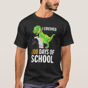 Camiseta Dinosaur Feliz 100 Días 100º Día De Colegio Niños