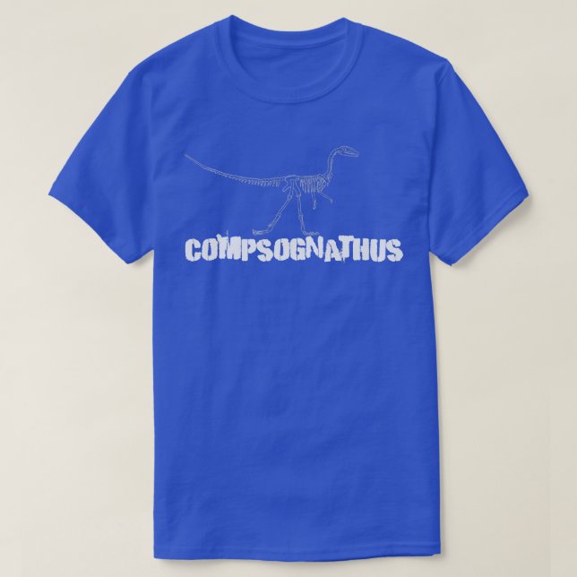 Camiseta Dinosaur Fossil skeleton Compsognathus  (Diseño del anverso)