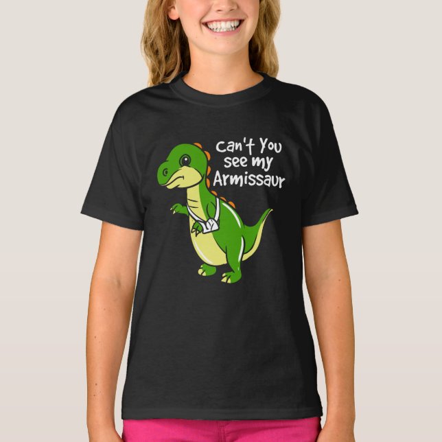 Camiseta Dinosaur Fun Broken Arm Sympathy Birday Daughter (Anverso)