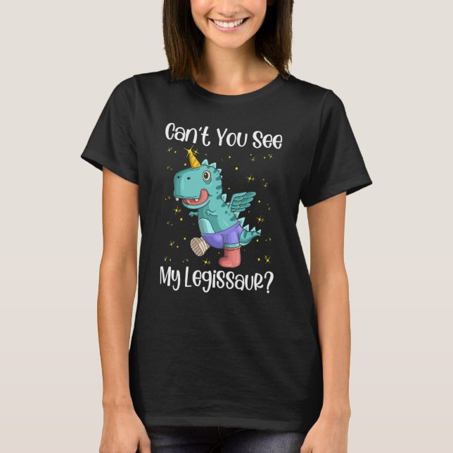 Camiseta Dinosaur Get Well Broken Leg With A Cast Costume (Anverso)