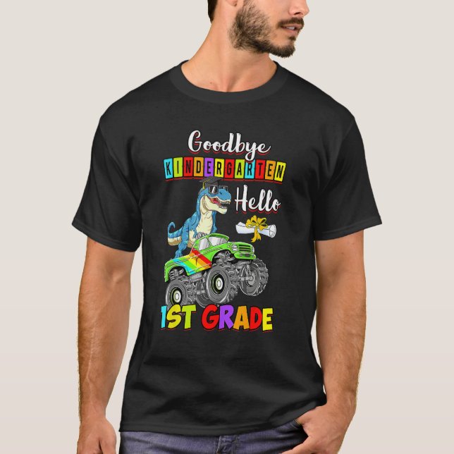 Camiseta Dinosaur Goodbye Kindergarten Back To School Hello (Anverso)