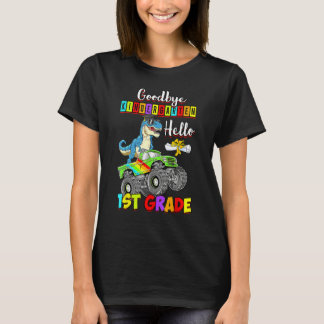 Camiseta Dinosaur Goodbye Kindergarten Back To School Hello