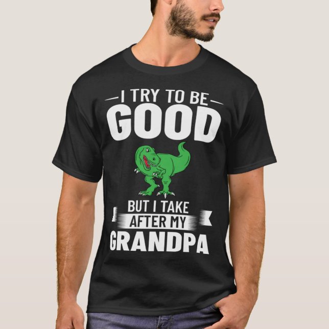 Camiseta Dinosaur Grandpa Saurus Grandpasaurus (Anverso)