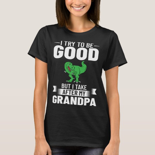 Camiseta Dinosaur Grandpa Saurus Grandpasaurus (Anverso)