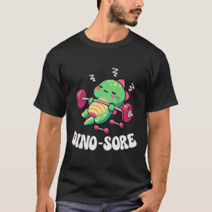 Camiseta Dinosaur Gym Entrenamiento de levantamiento de pes