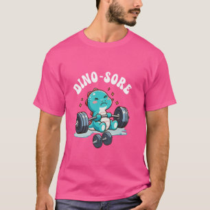 Camiseta Dinosaur Gym Fitness Lifout Pesos de entrenamiento