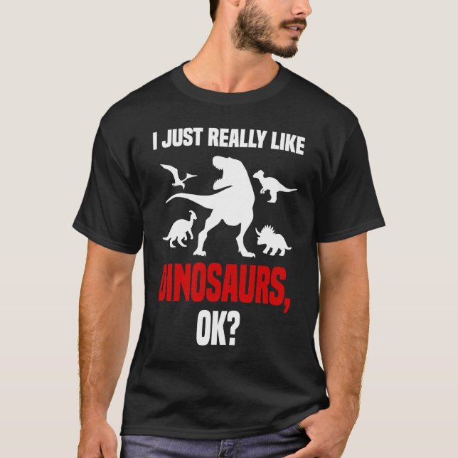 Camiseta Dinosaur  I Love Dinosaurs Roaring Rex Dino (Anverso)