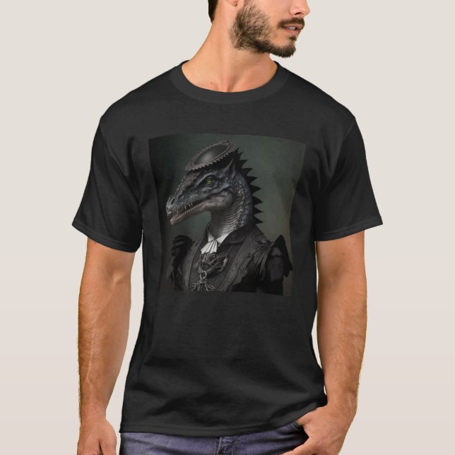Camiseta Dinosaur in Goth Style Gothic Artwork (Anverso)