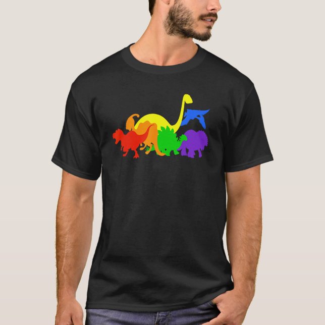 Camiseta Dinosaur LGBT Rex Dino Gay Pride Lesbian Transgend (Anverso)