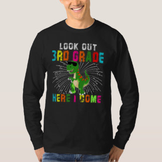 Camiseta Dinosaur Look Out 3rd Grade Here I Come Back To Sc