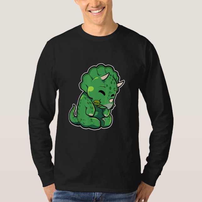 Camiseta Dinosaur Lover Cute Triceratops (Anverso)