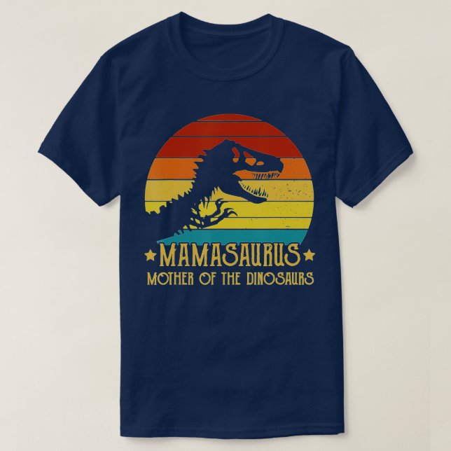 Camiseta Dinosaur Mamasaurus vintage Rex Lover Boy Family (Diseño del anverso)