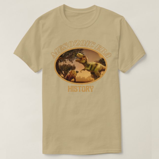 Camiseta Dinosaur Mesozoic Era History (Diseño del anverso)