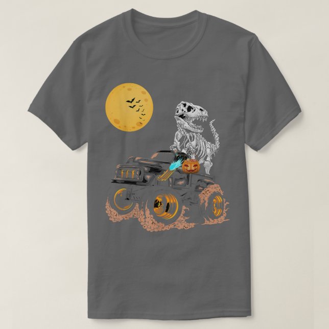 Camiseta Dinosaur Monster Truck Moon Candy Toddler Boys Hal (Diseño del anverso)