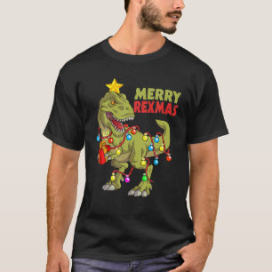 Camiseta Dinosaur Navidad Alegre Rexmas Niños Niños Infanti