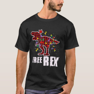 Camiseta Dinosaur Pajamas Tree Rex Christmas Tree Xmas Lige