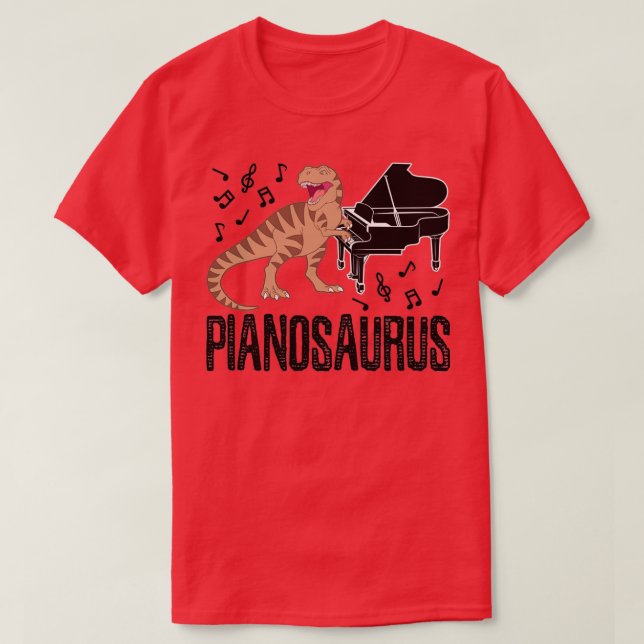 Camiseta Dinosaur Piano Pianosauro (Diseño del anverso)