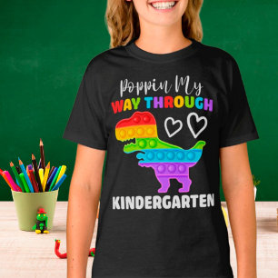 Camiseta Dinosaur Poppin My way Through Kindergarten