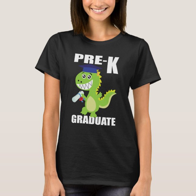 Camiseta Dinosaur Preschool Graduation cap preschool gradua (Anverso)