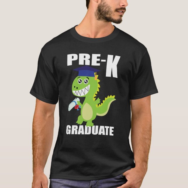 Camiseta Dinosaur Preschool Graduation cap preschool gradua (Anverso)