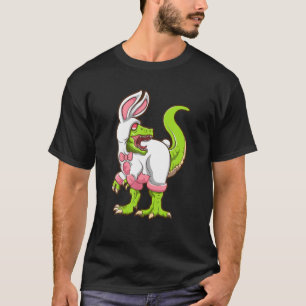 Camiseta Dinosaur Raptor Bunny   Pascua