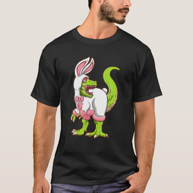 Camiseta Dinosaur Raptor Bunny | Pascua (Anverso)