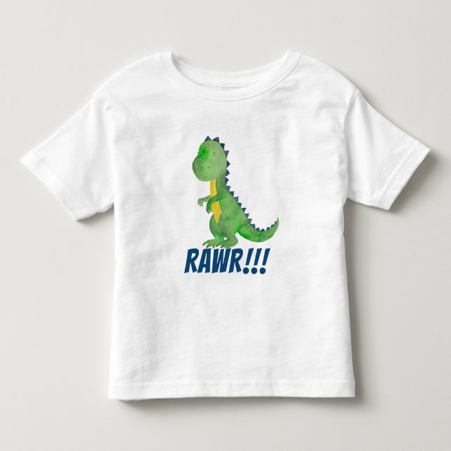 Camiseta Dinosaur RAWR - Camisa Cute Trex (Anverso)