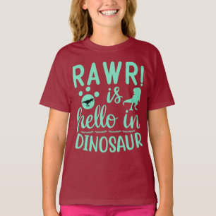 Camiseta Dinosaur Rawr es Hello T-Shirt