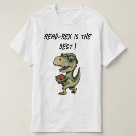 Camiseta dinosaur, reading, book lover, cute nerdy 
