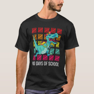 Camiseta Dinosaur Rex 100 Días De Escuela Maestros Alumnos
