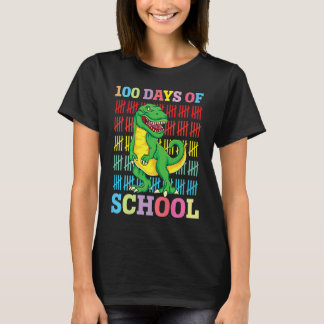 Camiseta Dinosaur Rex Happy 100th Day Of School Dino Kids 1