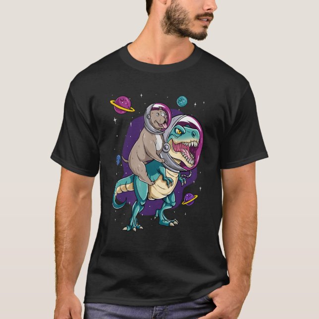 Camiseta Dinosaur Rex Space Planets Sparkles (Anverso)