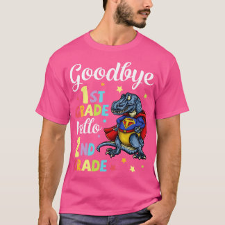 Camiseta Dinosaur Senior Student Adiós 1er grado Hola 2n