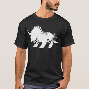 Camiseta Dinosaur Silhouette Dino Graphic Boy Triceratops