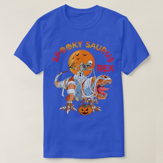 Camiseta Dinosaur Skeleton T re Scary, Spooky Saurus Re PH (Diseño del anverso)