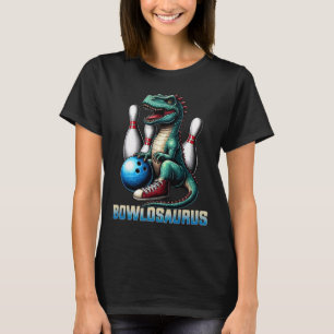 Camiseta Dinosaur T-rex Bowling Gráfico divertido Dino Bowl
