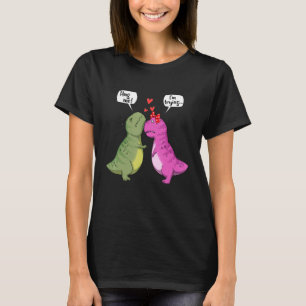 Camiseta Dinosaur T Rex Couple Hug Me Funny Día de San Vale