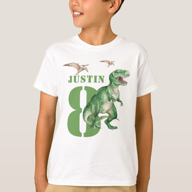 Camiseta Dinosaur T Rex Cumpleaños (Anverso)