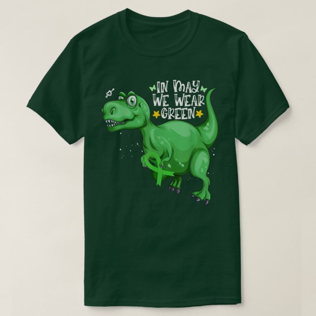 Camiseta Dinosaur T-rex En Mayo Nosotros Vestimos Verde Sal (Diseño del anverso)