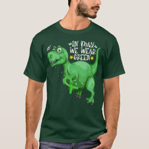 Camiseta Dinosaur T-rex En Mayo Nosotros Vestimos Verde Sal