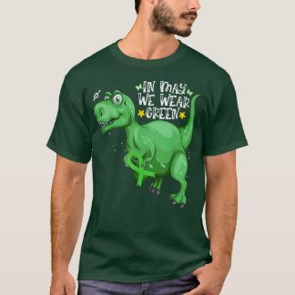 Camiseta Dinosaur T-rex En Mayo Nosotros Vestimos Verde Sal