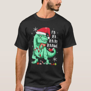 Camiseta Dinosaur T Rex En Santa Hat FA Navidades RAWR