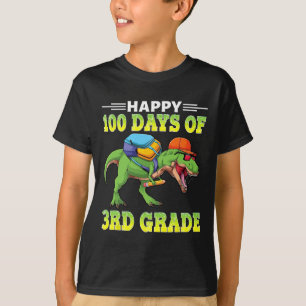 Camiseta Dinosaur T Rex Feliz 100 Días De 3er Grado 100º D