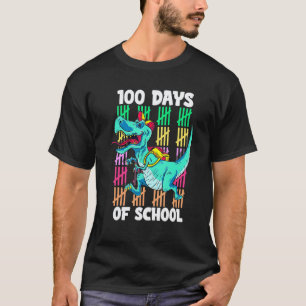 Camiseta Dinosaur T Rex Feliz 100 Días De Escuela Profesor