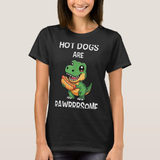 Camiseta Dinosaur T Rex Hot Dog Shirt Funny Hot Dogs Are Ra