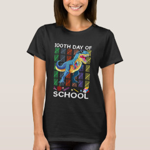 Camiseta Dinosaur T Rex Mask Happy 100 Day Of Virtual Sch