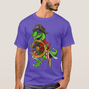 Camiseta Dinosaur T rex Pirate Gorra Jolly Roger Halloween